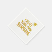 Create your own sunshine quote on スタンダードカクテルナプキン (角)
