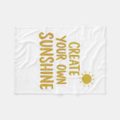 Create your own sunshine quote on フリースブランケット (正面(横))