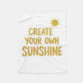 Create your own sunshine quote on フリースブランケット