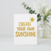 Create your own sunshine quote on ポストカード (スタンド正面)