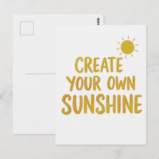 Create your own sunshine quote on ポストカード (正面/裏面)
