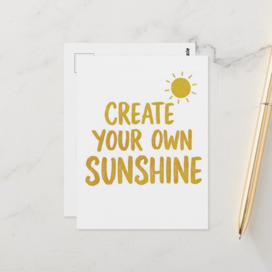 Create your own sunshine quote on ポストカード (正面/裏面インサイチュ)