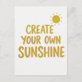 Create your own sunshine quote on ポストカード (正面)