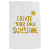 Create your own sunshine quote on ミディアムペーパーバッグ (正面)