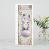 Create Your Own Sweet Purple Fox Bookmark Card (スタンド正面)