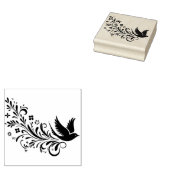 Create Your Own Swooping Leafy Vine Songbird ラバースタンプ (押印)
