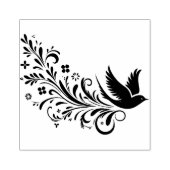 Create Your Own Swooping Leafy Vine Songbird ラバースタンプ (インプリント)