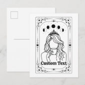 Create Your Own Tarot Celestial Bride Bachelorette シーズンポストカード (正面/裏面)