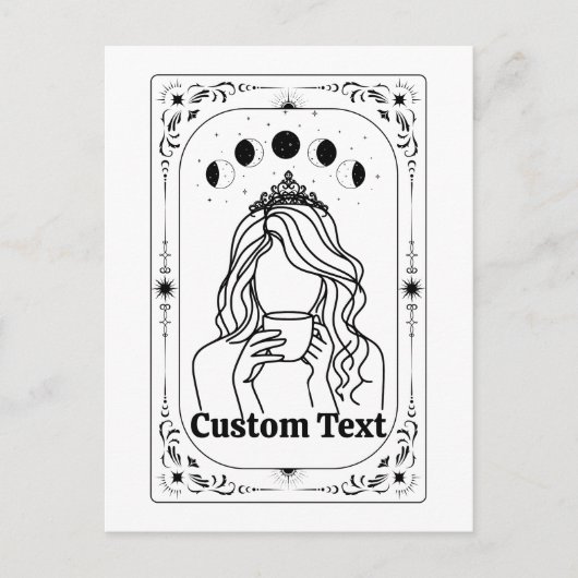 Create Your Own Tarot Celestial Bride Bachelorette シーズンポストカード (正面)