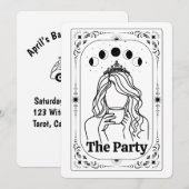 Create Your Own Tarot Mystic Celestial Moon Magic 招待状 (正面/裏面)