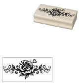 Create Your Own Tattoo Artwork Rose Vine Heart ラバースタンプ (押印)