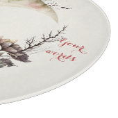 Create Your Own Tea Roses Floral Crescent Moon カッティングボード (角)