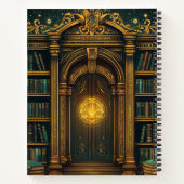 Create Your Own Teal Enchanted Secret Library ノートブック (裏面)