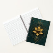 Create Your Own Teal Golden Lotus Notebook ノートブック (内部)
