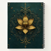 Create Your Own Teal Golden Lotus Notebook ノートブック (裏面)