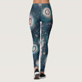 Create Your Own Teal Pink Bubble Galaxy レギンス (裏面)