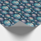 Create Your Own Teal Pink Spiral Bubbles ラッピングペーパー (角)