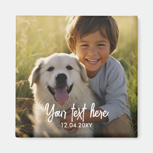 Create your own Text and Photo  マグネット (正面)