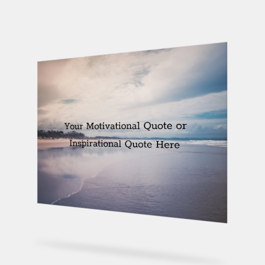 Create Your Own Text Inspirational Motivational アクリルサイン (傾斜)