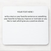 create your own text Mousepad マウスパッド (正面)