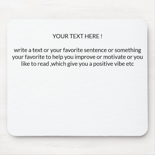 create your own text Mousepad マウスパッド (正面)
