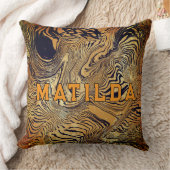 Create your own throw pillow leopard print クッション (ブランケット)