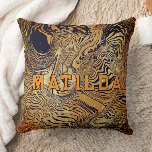  Create your own throw pillow leopard print クッション (ブランケット)