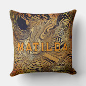 Create your own throw pillow leopard print クッション (裏面)