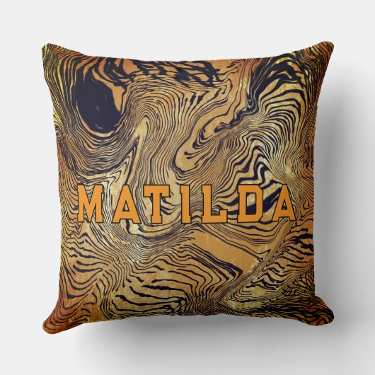 Create your own throw pillow leopard print クッション (裏面)