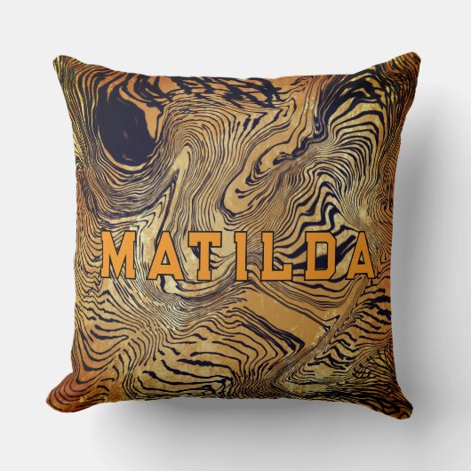 Create your own throw pillow leopard print クッション (正面)