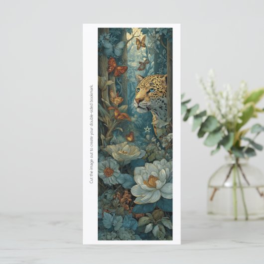 Create Your Own Tropical Cheetah Bookmark Card (スタンド正面)