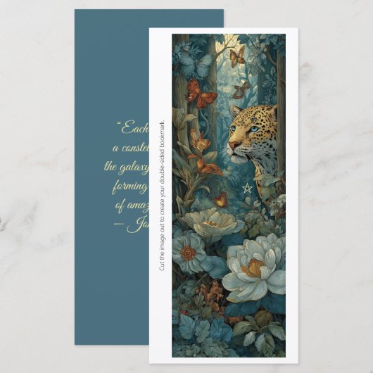 Create Your Own Tropical Cheetah Bookmark Card (正面/裏面)