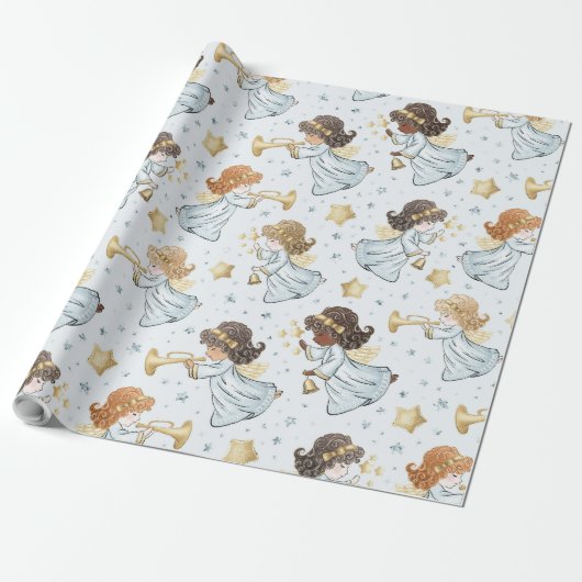 Create Your Own Trumpeting Angels ラッピングペーパー (アンロールド)