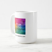 Create Your Own Upload Your Logo Photo Here コーヒーマグカップ (正面左)