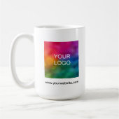 Create Your Own Upload Your Logo Photo Here コーヒーマグカップ (左)