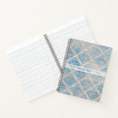Create Your Own Vintage Blue Damask Newsprint ノートブック (内部)