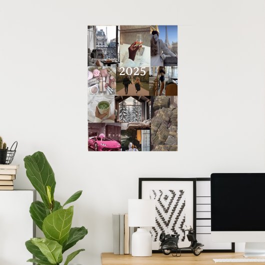 Create your Own Vision Board Manifestation 2025 ポスター (ホームオフィス)