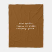 Create Your Own Warm Chocolate  フリースブランケット (正面)