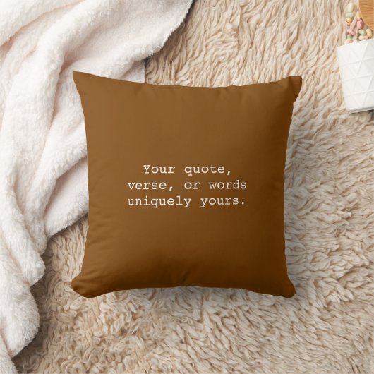 Create Your Own Warm Neutrals Pillow – Chocolate B クッション (ブランケット)