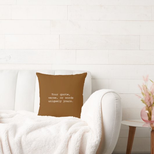 Create Your Own Warm Neutrals Pillow – Chocolate B クッション (ソファ)
