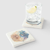 Create Your Own Watercolor Gemini ストーンコースター (横)