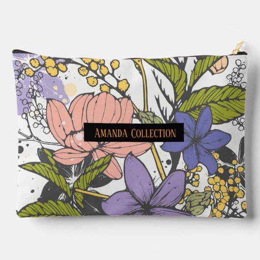 Create your own Watercolor stylish branding アクセサリーポーチ (裏面)