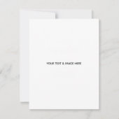 Create Your Own wedding custom Flat Note Card 招待状 (正面)