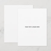 Create Your Own wedding custom Flat Note Card 招待状 (正面/裏面)