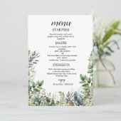 Create Your Own wedding eucalyptus Flat Menu メニュー (スタンド正面)
