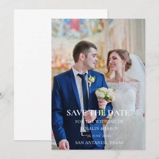 Create Your Own wedding rustic セーブザデート (正面/裏面)