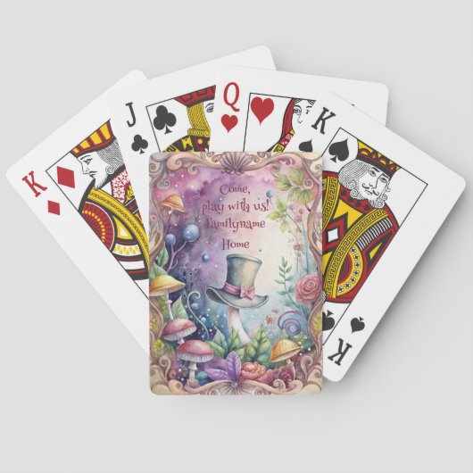 Create Your Own Whimsical Green Top Hat トランプ (裏面)