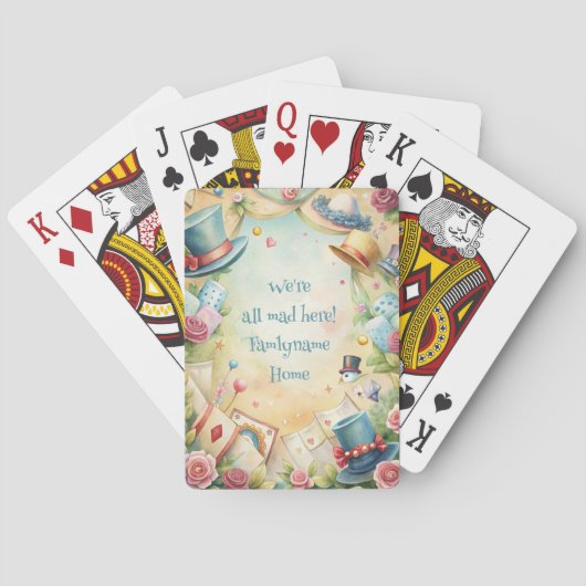 Create Your Own Whimsical Top Hats Yellow & Blue トランプ (裏面)