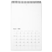 Create Your Own white  カレンダー (3月 2026)