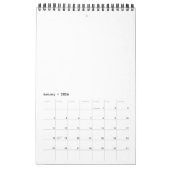 Create Your Own white  カレンダー (1月 2026)